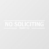 AUTOCOLLANT POUR FENÊTRE PAS DE DÉMARCHAGE (Feuille)