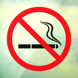 Autocollant Pour Fenêtre Pas de fumer signe cigarette interdiction de cloue