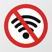 Autocollant Pour Fenêtre Pas de réseau Wi-Fi (Feuille)