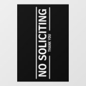 AUTOCOLLANT POUR FENÊTRE PAS DE SOLLICITATION (Feuille)