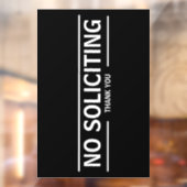 AUTOCOLLANT POUR FENÊTRE PAS DE SOLLICITATION (Feuille 2)