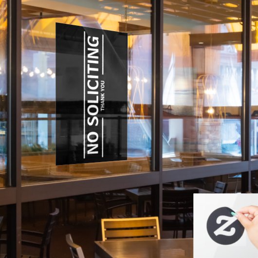 AUTOCOLLANT POUR FENÊTRE PAS DE SOLLICITATION (Fenêtre du restaurant)