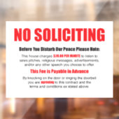 Autocollant Pour Fenêtre Pas De Sollicitation De Cling De Porte (Feuille 2)