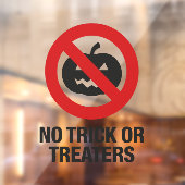 Autocollant Pour Fenêtre Pas De Trick Ou De Traitements Anti Halloween Moti (Feuille 2)