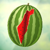 Autocollant Pour Fenêtre Pastèque Palestine - Slice (Feuille 3)