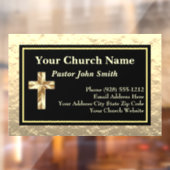 Autocollant Pour Fenêtre Pasteur Eglise Or et noir (Feuille 2)