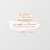 Autocollant Pour Fenêtre Pâtisserie Boulangerie Gâteau Pailleté (Feuille)