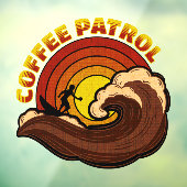 Autocollant Pour Fenêtre Patrouille du café rétro (Feuille 3)