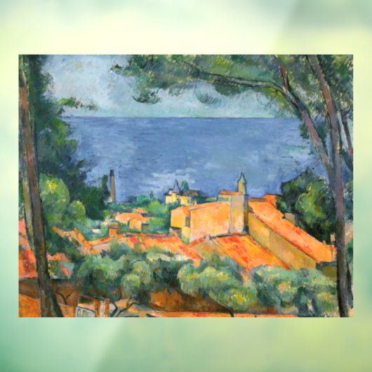 Autocollant Pour Fenêtre Paul Cezanne - Estaque aux toits rouges (Feuille 3)