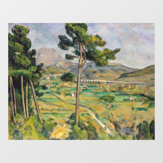 Autocollant Pour Fenêtre Paul Cezanne - Mont Sainte-Victoire et Viaduc (Feuille)