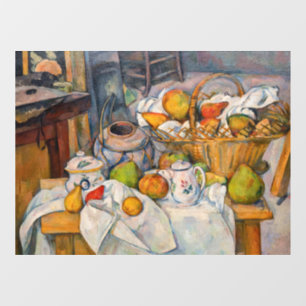 Autocollant Pour Fenêtre Paul Cezanne - Nature morte avec panier