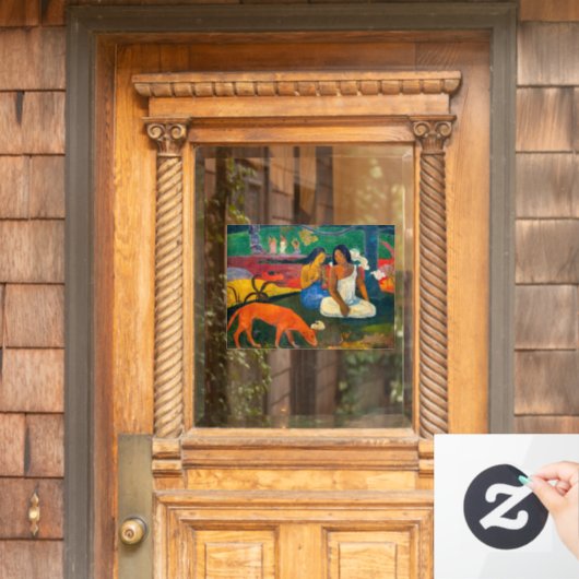 Autocollant Pour Fenêtre Paul Gauguin - Arearea / Le Chien Rouge (Porte d'accueil)