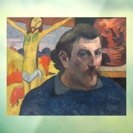 Autocollant Pour Fenêtre Paul Gauguin - Autoportrait avec Christ Jaune (Feuille 3)