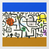 Autocollant Pour Fenêtre Paul Klee Rich Harbour Expressionnisme Abstrait (Feuille)