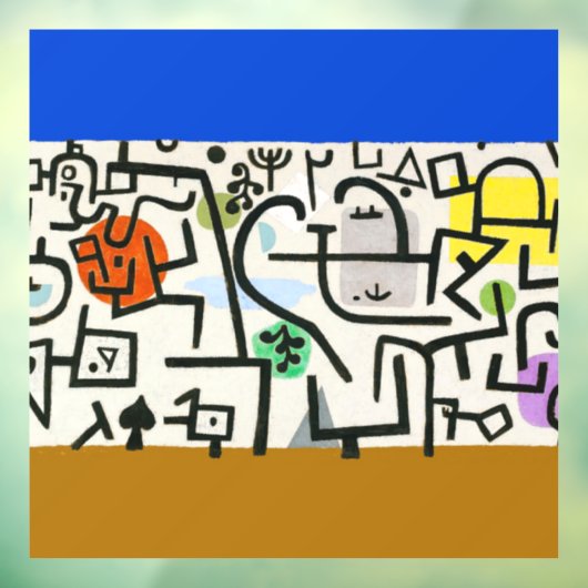 Autocollant Pour Fenêtre Paul Klee Rich Harbour Expressionnisme Abstrait (Feuille 3)