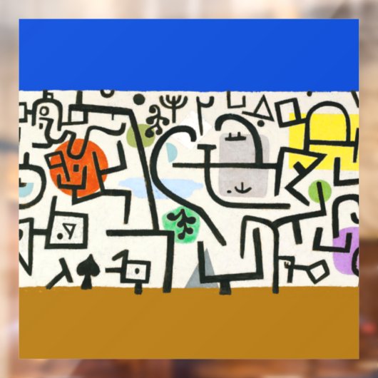 Autocollant Pour Fenêtre Paul Klee Rich Harbour Expressionnisme Abstrait (Feuille 2)