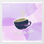 Autocollant Pour Fenêtre Pause Café (Feuille)