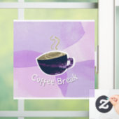 Autocollant Pour Fenêtre Pause Café (Maison)