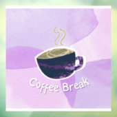 Autocollant Pour Fenêtre Pause Café (Feuille 3)