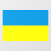 Autocollant Pour Fenêtre Pavillon ukrainien bleu et jaune (Feuille)