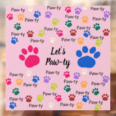 Autocollant Pour Fenêtre Paw-ty ! Chien (Feuille 2)