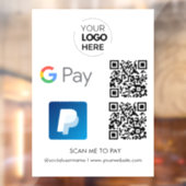 Autocollant Pour Fenêtre Paypal Google Pay Code QR Paiement | Analyser pour (Feuille 2)