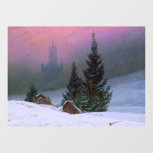 Autocollant Pour Fenêtre Paysage d'hiver Caspar David Friedrich