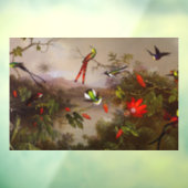 Autocollant Pour Fenêtre Paysage tropical avec dix colibris (Feuille 3)