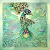 Autocollant Pour Fenêtre Peacock en verre cassé Faux (Feuille 3)