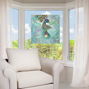 Autocollant Pour Fenêtre Peacock en verre cassé Faux