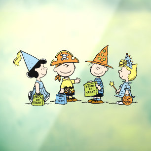 Autocollant Pour Fenêtre Peanuts Halloween Trick or Treaters
