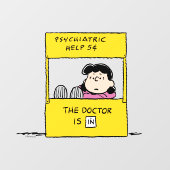 Autocollant Pour Fenêtre Peanuts | Lucy & the Doctor Is In (Feuille)