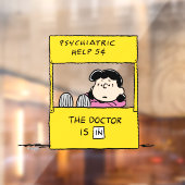 Autocollant Pour Fenêtre Peanuts | Lucy & the Doctor Is In (Feuille 2)
