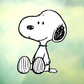 Autocollant Pour Fenêtre PEANUTS | Snoopy on Black White Comics (Feuille 3)