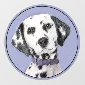 Autocollant Pour Fenêtre Peinture Dalmatienne - Cute Original Chien Art (Feuille)
