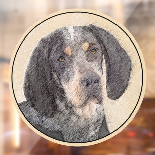 Autocollant Pour Fenêtre Peinture de Bluetick Coonhound - Chien Original Mi