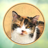 Autocollant Pour Fenêtre Peinture de chat Calico - Cute Original Cat Art (Feuille 3)