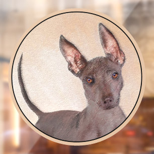 Autocollant Pour Fenêtre Peinture de Xoloitzcuintli - Art Original de Chien