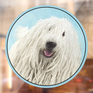 Autocollant Pour Fenêtre Peinture Komondor - Cute Original Chien Art