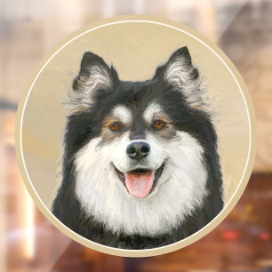 Autocollant Pour Fenêtre Peinture Lapphund Finlandaise - Joli art original