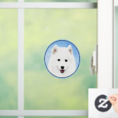 Autocollant Pour Fenêtre Peinture Samoyed Puppy - Jolie Art Original Chien (Maison)
