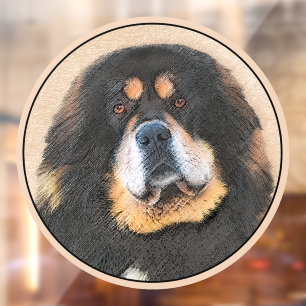 Autocollant Pour Fenêtre Peinture Tibétaine Mastiff - Joli art original chi