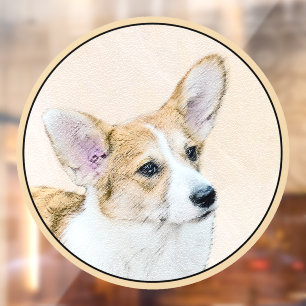 Autocollant Pour Fenêtre Pembroke Welsh Corgi Peinture - Art Chien original