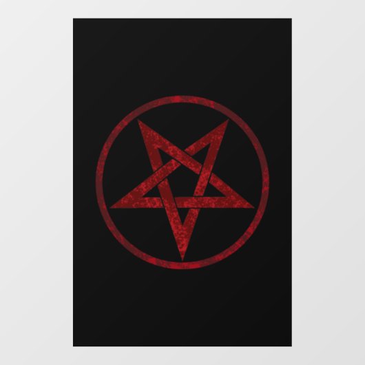 Autocollant Pour Fenêtre Pentagram Red Devil (Feuille)