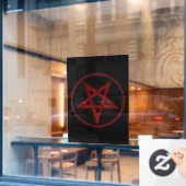 Autocollant Pour Fenêtre Pentagram Red Devil (Fenêtre de café)