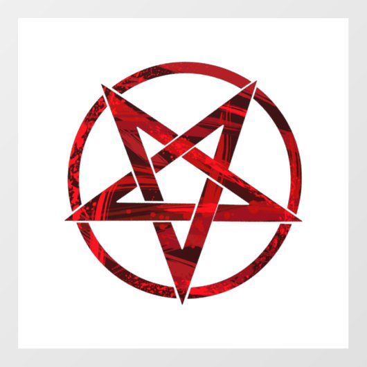 Autocollant Pour Fenêtre Pentagram Red Devil (Feuille)