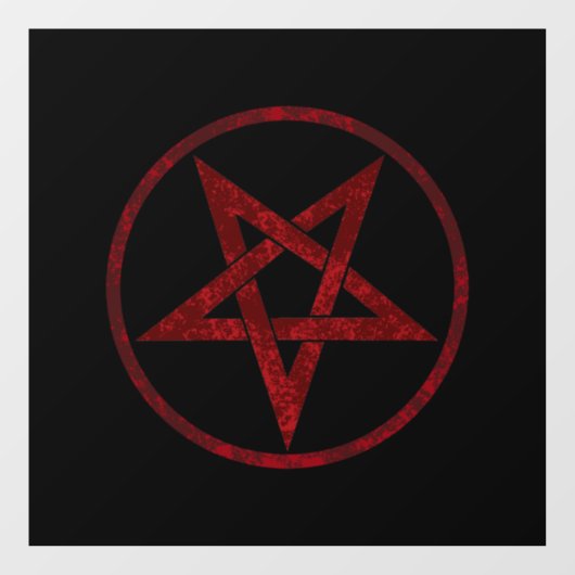 Autocollant Pour Fenêtre Pentagram Red Devil (Feuille)