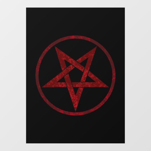 Autocollant Pour Fenêtre Pentagram Red Devil (Feuille)