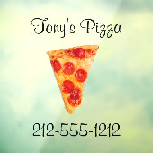 Autocollant Pour Fenêtre Pepperoni Pizza Slice (Feuille 3)