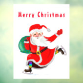 Autocollant Pour Fenêtre Père Noël avec cadeau de Noël Clouer fenêtre (Feuille 3)